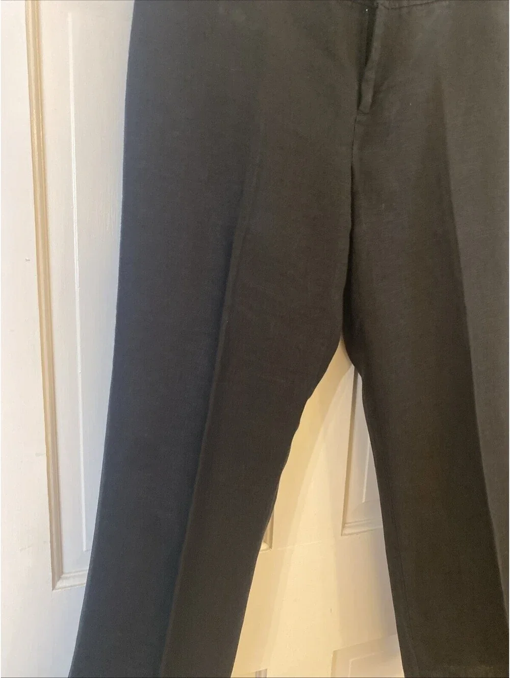 Banana Republic Black Linen Dress Pants Women’s Size 8 Straight Leg Trouser